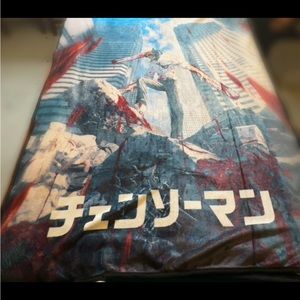 New Anime Fleece Throw Blanket Cozy. Chainsaw Man